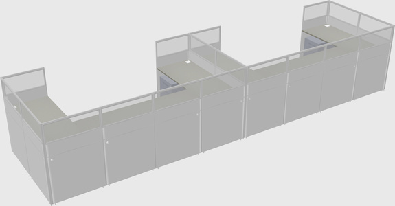 U-shaped cubicle