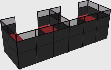 U-shaped cubicle
