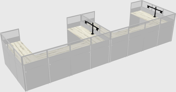 U-shaped cubicle