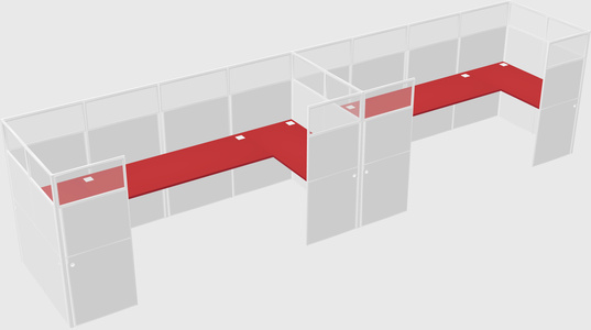 U-shaped cubicle