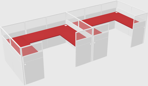 U-shaped cubicle