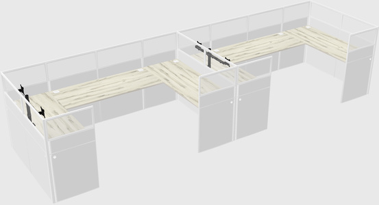 U-shaped cubicle