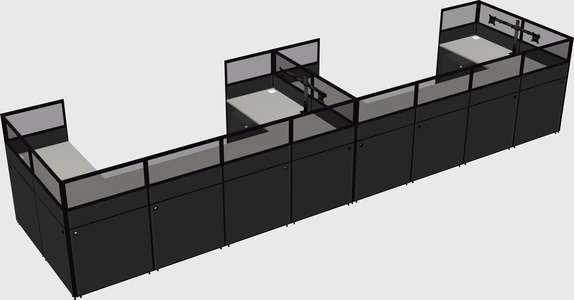U-shaped cubicle