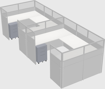 U-shaped cubicle