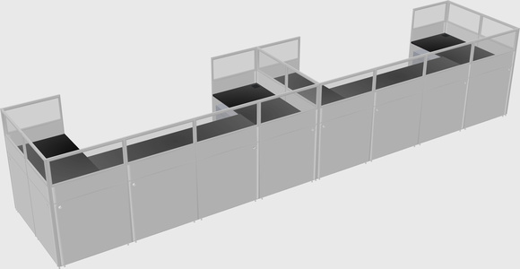 U-shaped cubicle