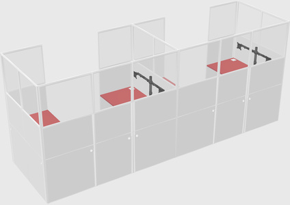 U-shaped cubicle