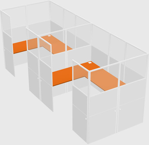 U-shaped cubicle