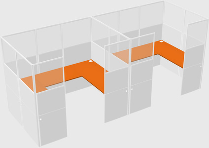 U-shaped cubicle