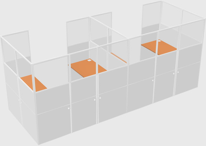 U-shaped cubicle