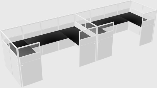U-shaped cubicle