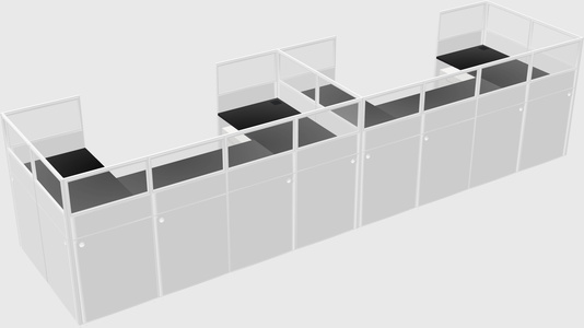 U-shaped cubicle