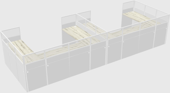 Cabine en u