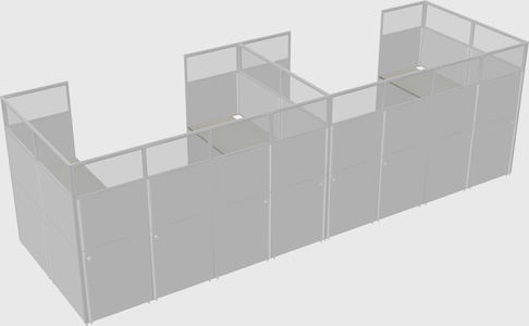 U-shaped cubicle