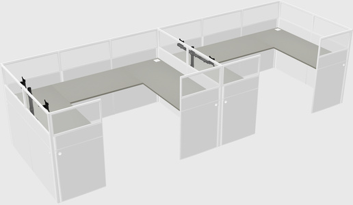 U-shaped cubicle