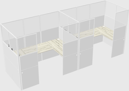 U-shaped cubicle