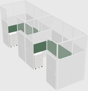 U-shaped cubicle