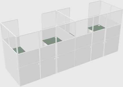 U-shaped cubicle