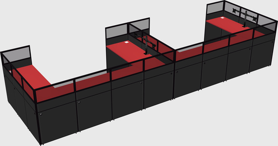 U-shaped cubicle