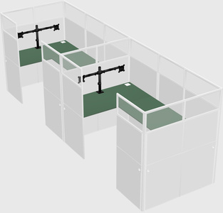 U-shaped cubicle