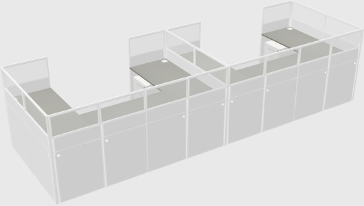 U-shaped cubicle
