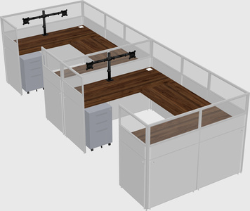 U-shaped cubicle