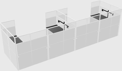 U-shaped cubicle