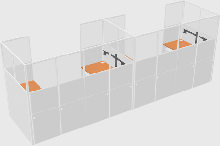 U-shaped cubicle