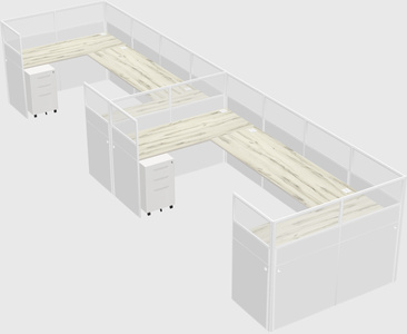 U-shaped cubicle