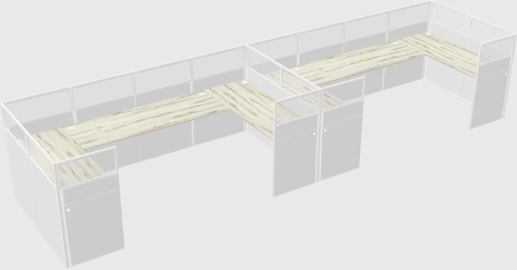 U-shaped cubicle