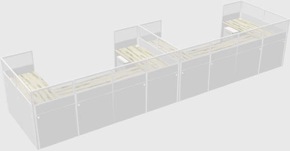 U-shaped cubicle