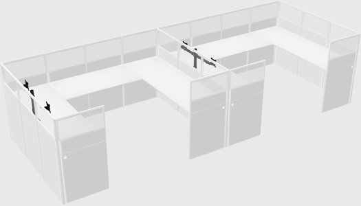 U-shaped cubicle