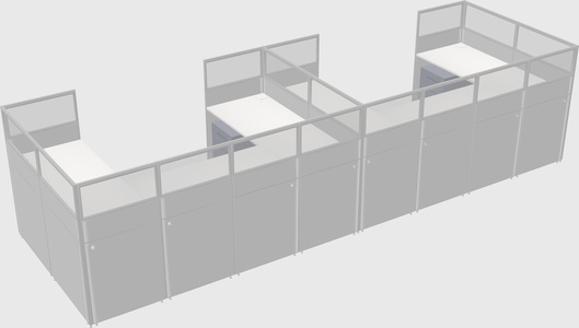 U-shaped cubicle