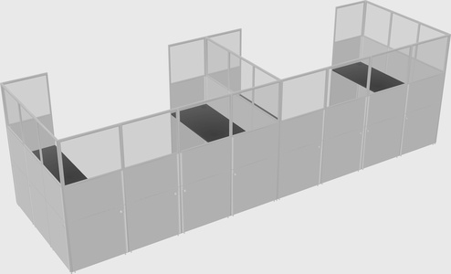 U-shaped cubicle