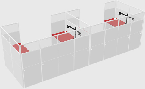 U-shaped cubicle