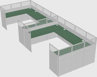 U-shaped cubicle
