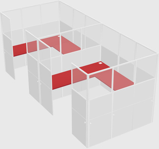 U-shaped cubicle