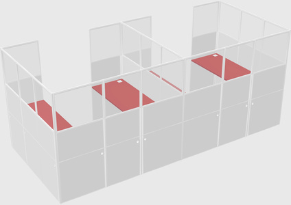 U-shaped cubicle