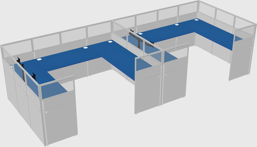 U-shaped cubicle