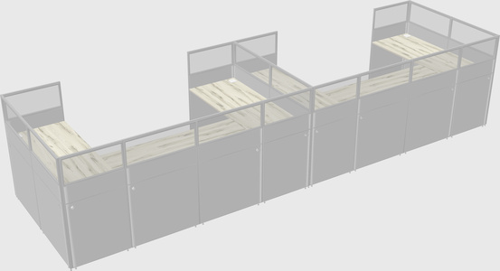 Cabine en u
