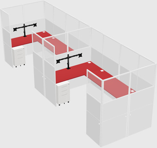 U-shaped cubicle
