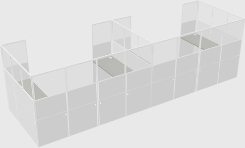 U-shaped cubicle