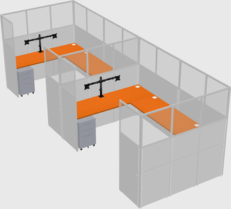 U-shaped cubicle