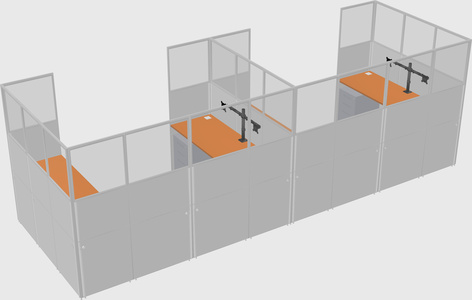 U-shaped cubicle
