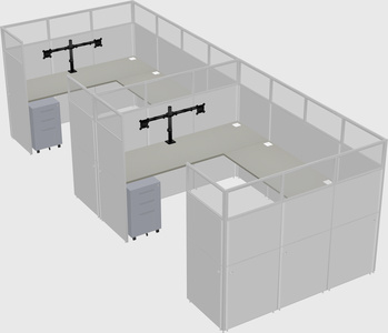 U-shaped cubicle