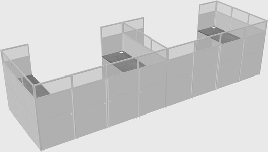 U-shaped cubicle
