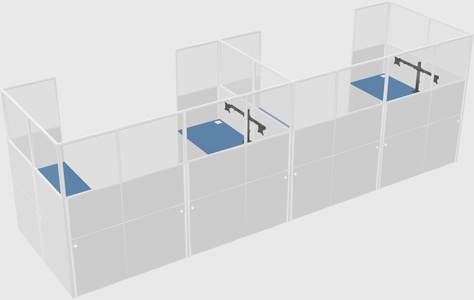 U-shaped cubicle