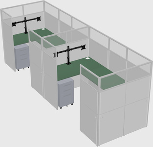 U-shaped cubicle