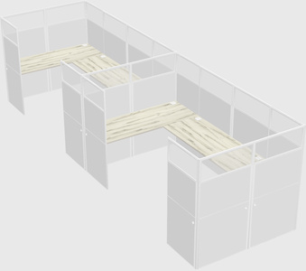 U-shaped cubicle