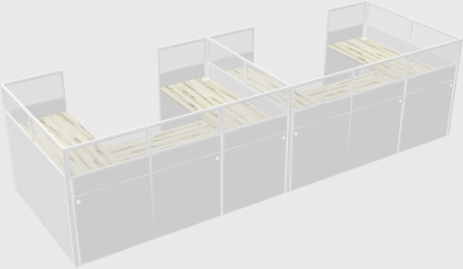 U-shaped cubicle