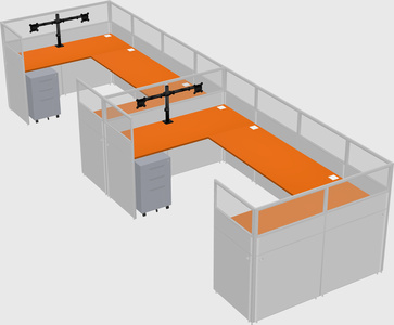 U-shaped cubicle